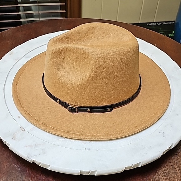 Lisianthus Women Belt Buckle Fedora Hat Camel main image 4